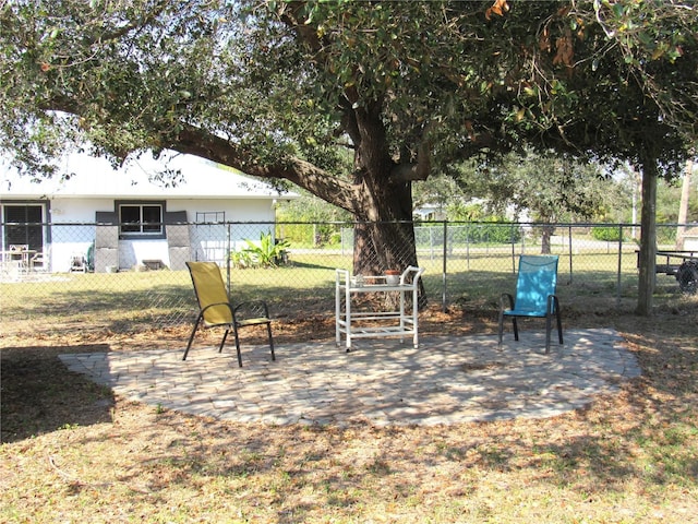 view of yard with a patio area