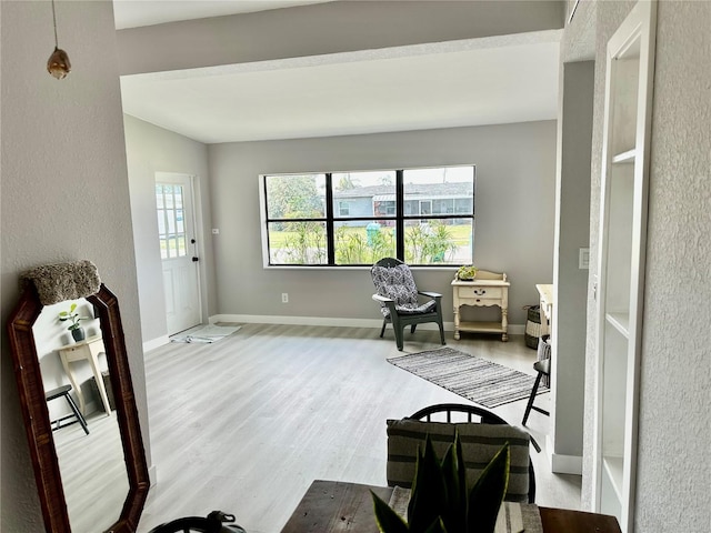 foyer featuring hardwood / wood-style floors