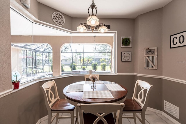 view of dining space