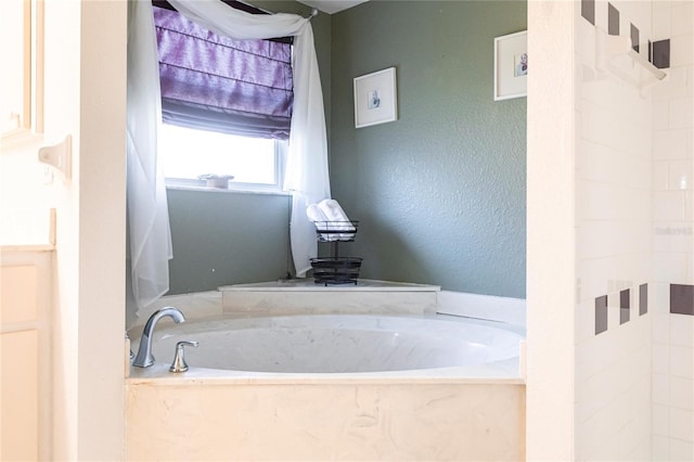 bathroom with a washtub