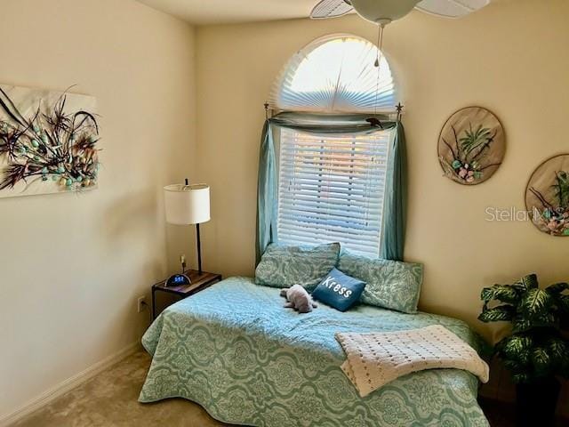 view of carpeted bedroom