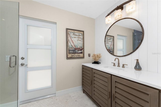 bathroom featuring vanity