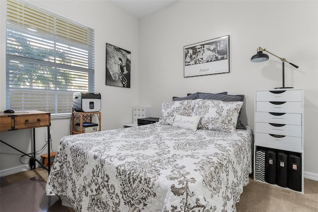 bedroom with carpet