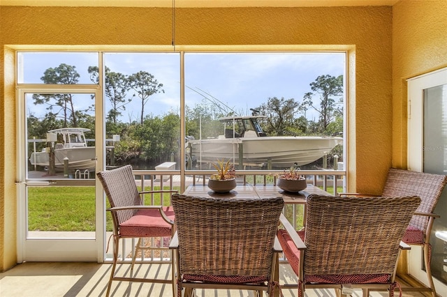 view of sunroom