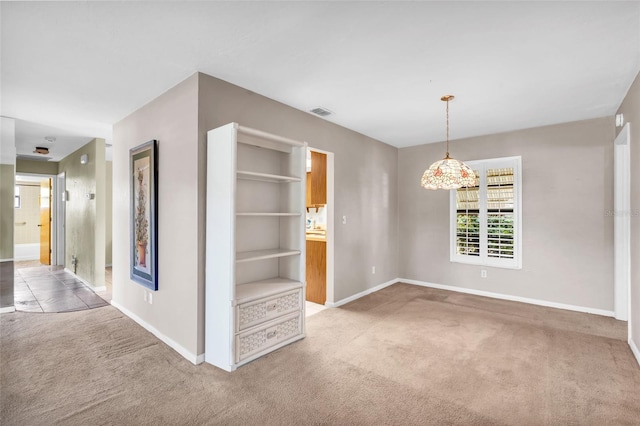 interior space featuring carpet flooring