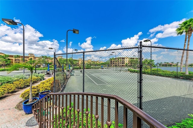 view of tennis court