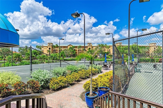 view of tennis court