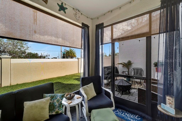 view of sunroom / solarium