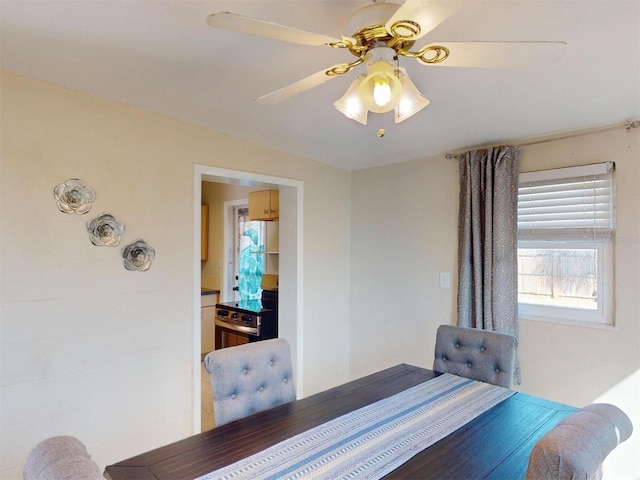 21456 Holdern Ave, Port Charlotte, FL 33952 - dining space with ceiling fan