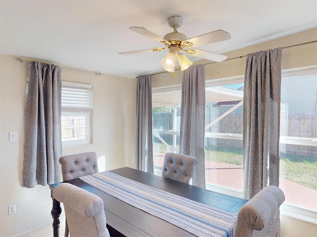 21456 Holdern Ave, Port Charlotte, FL 33952 - dining room featuring a wealth of natural light and ceiling fan