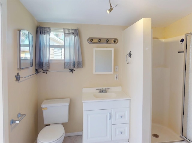 21456 Holdern Ave, Port Charlotte, FL 33952 - bathroom with a shower, vanity, and toilet