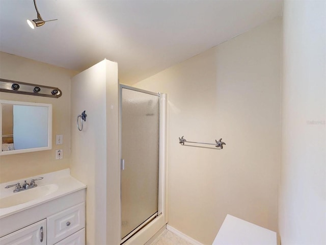 21456 Holdern Ave, Port Charlotte, FL 33952 - bathroom with vanity and a shower with shower door