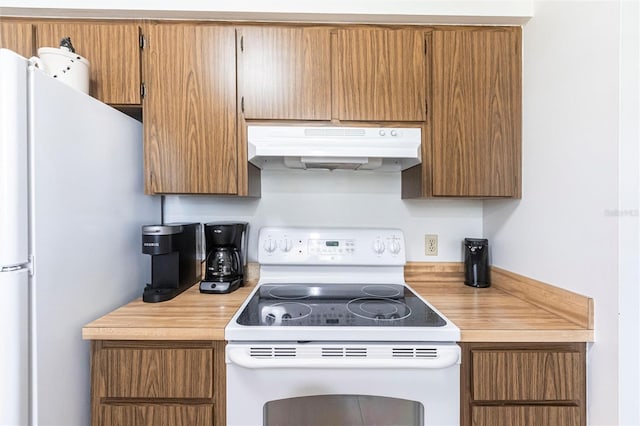 kitchen featuring white appliances