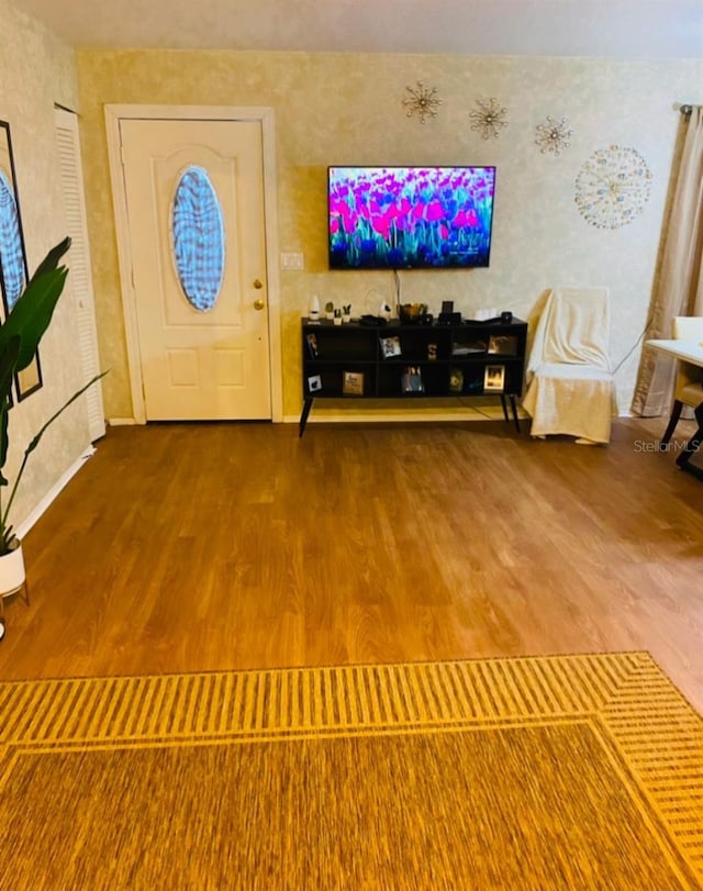 entryway featuring hardwood / wood-style floors