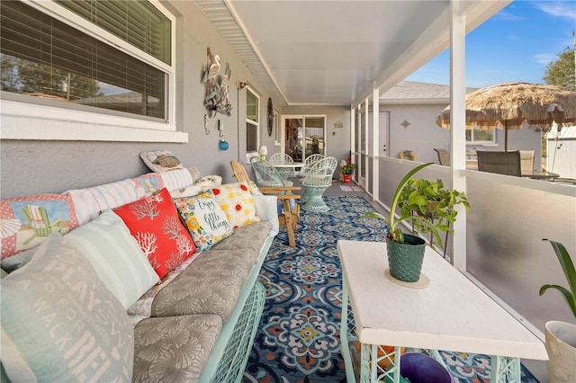 view of sunroom / solarium