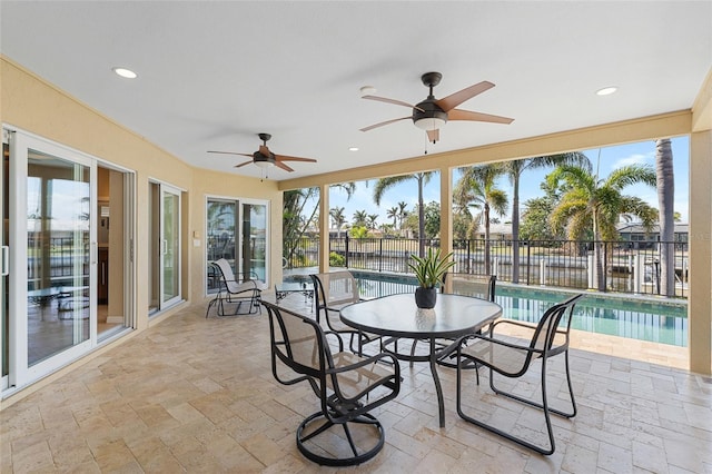 view of sunroom / solarium