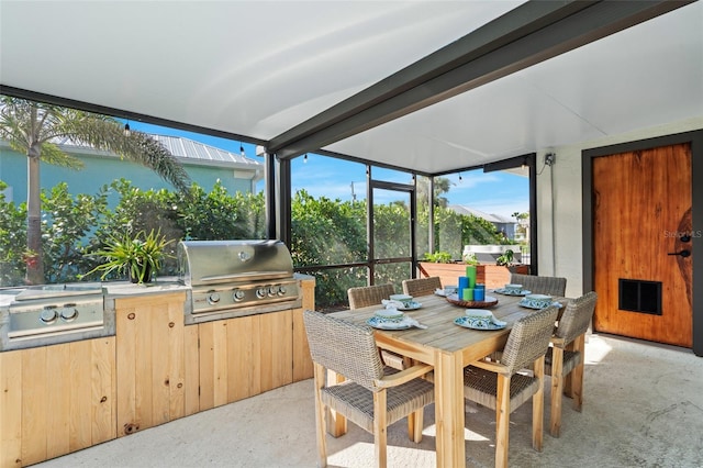 view of sunroom