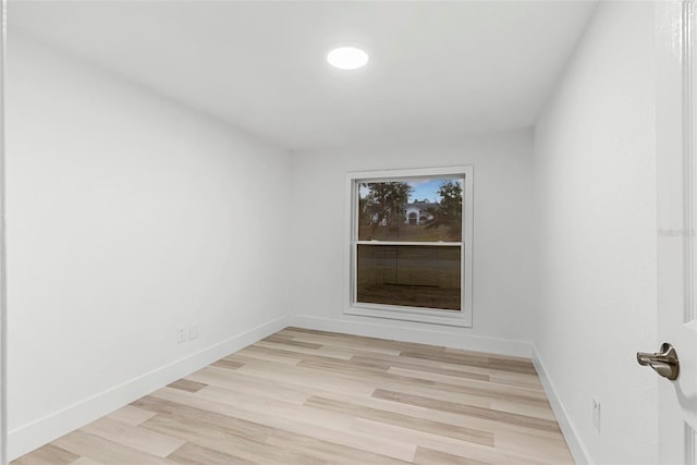 empty room featuring light wood-type flooring