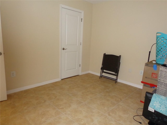 interior space with light tile patterned floors