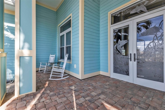 view of patio with french doors