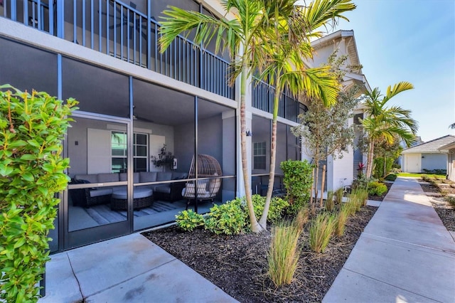 exterior space featuring stucco siding