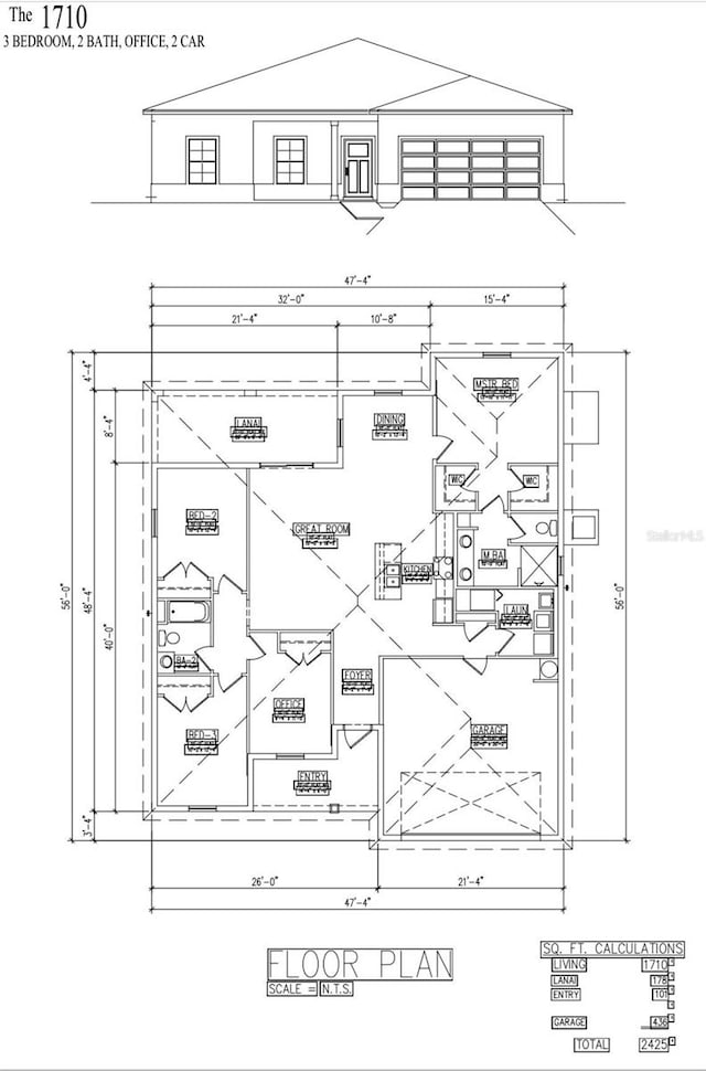 1818 New London St, North Port, FL 34288 - home floor plan