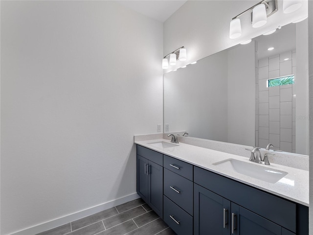 1818 New London St, North Port, FL 34288 - full bathroom with double vanity and a tile shower