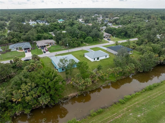 1818 New London St, North Port, FL 34288 - aerial view of residential area with a large body of water
