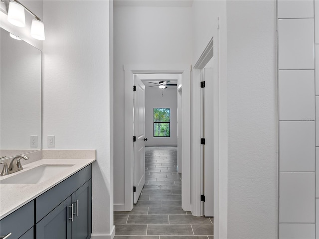 1818 New London St, North Port, FL 34288 - bathroom featuring vanity and ceiling fan