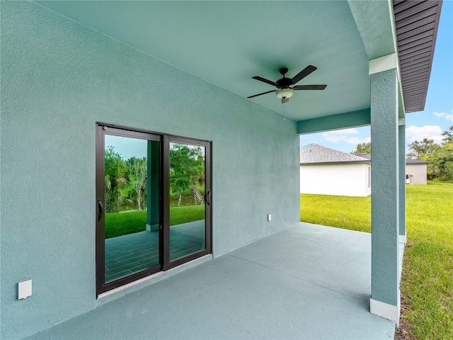 1818 New London St, North Port, FL 34288 - view of patio featuring ceiling fan