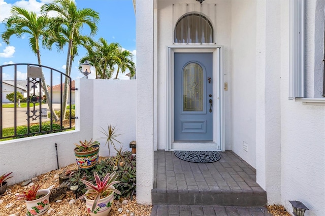 view of doorway to property