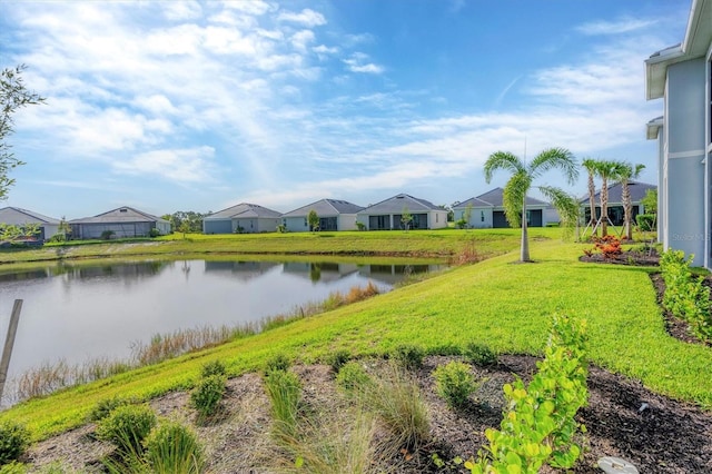 property view of water featuring a residential view