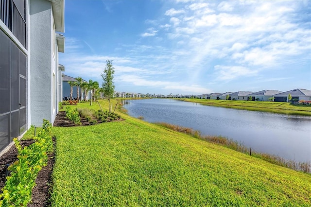 property view of water with a residential view