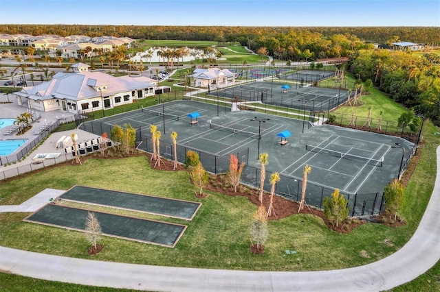 bird's eye view featuring a residential view