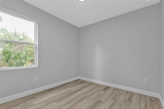 empty room featuring light hardwood / wood-style flooring