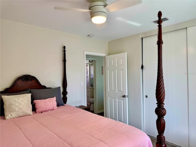 bedroom with ceiling fan