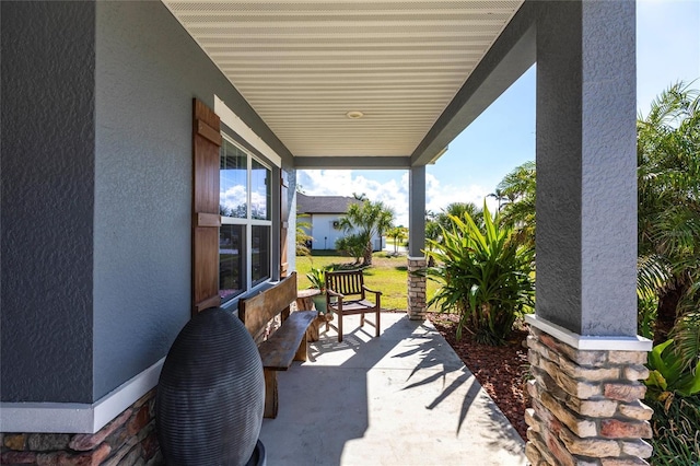 view of patio / terrace with a porch