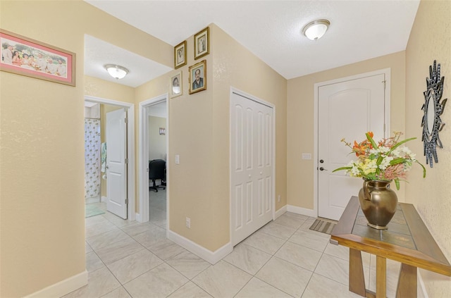 view of tiled foyer