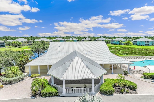 exterior space with a gazebo and a patio