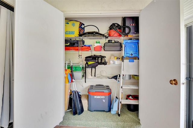 view of storage room