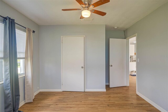 11369 1st Ave, Punta Gorda, FL 33955 - unfurnished bedroom featuring light hardwood / wood-style flooring and ceiling fan