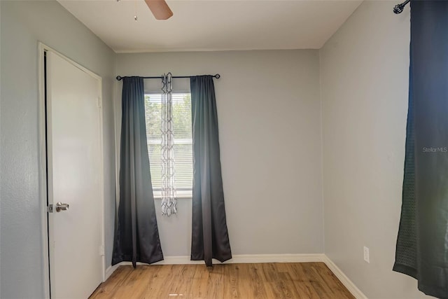 11369 1st Ave, Punta Gorda, FL 33955 - spare room featuring ceiling fan and light wood-type flooring