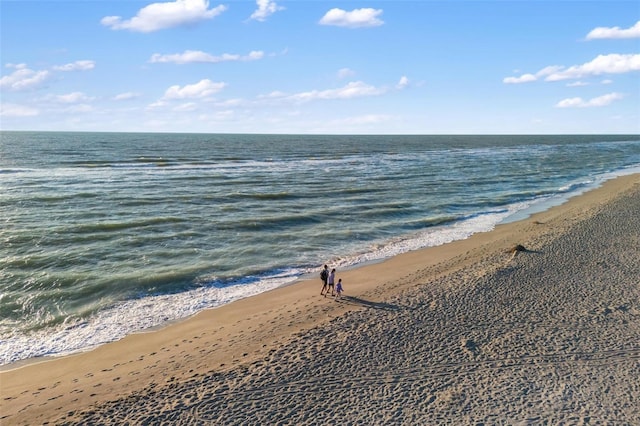 water view with a view of the beach