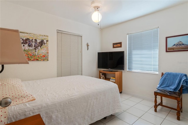 view of tiled bedroom