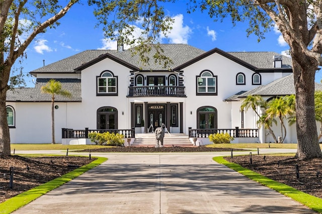 view of front of house with french doors