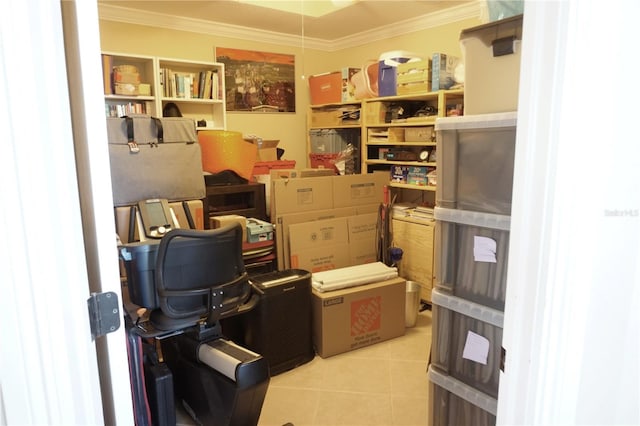 view of storage area