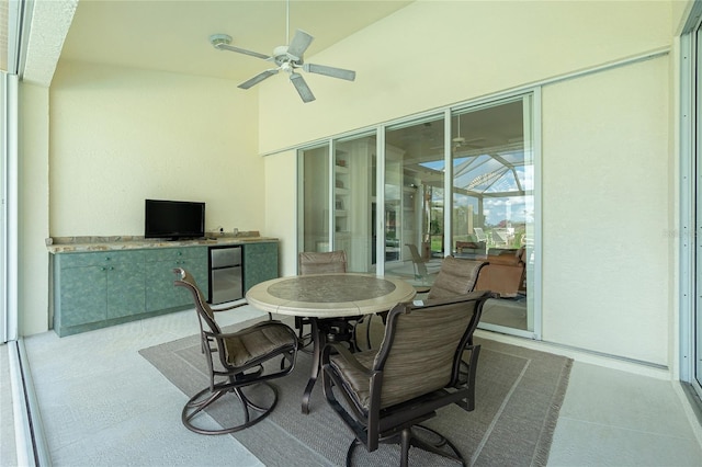 view of patio / terrace with ceiling fan