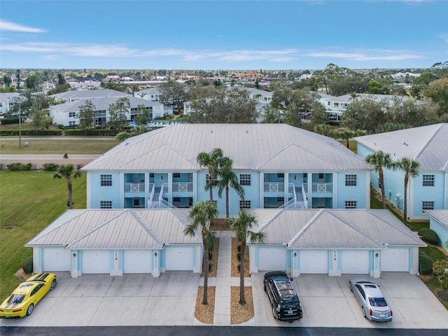 drone / aerial view with a residential view