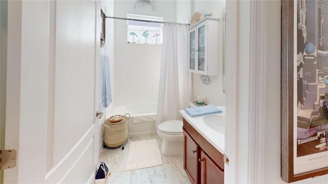 24313 Westgate Blvd, Punta Gorda, FL 33980 - bathroom featuring vanity, shower / tub combo, and toilet
