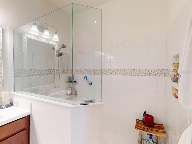 24313 Westgate Blvd, Punta Gorda, FL 33980 - full bathroom with a walk in shower and vanity